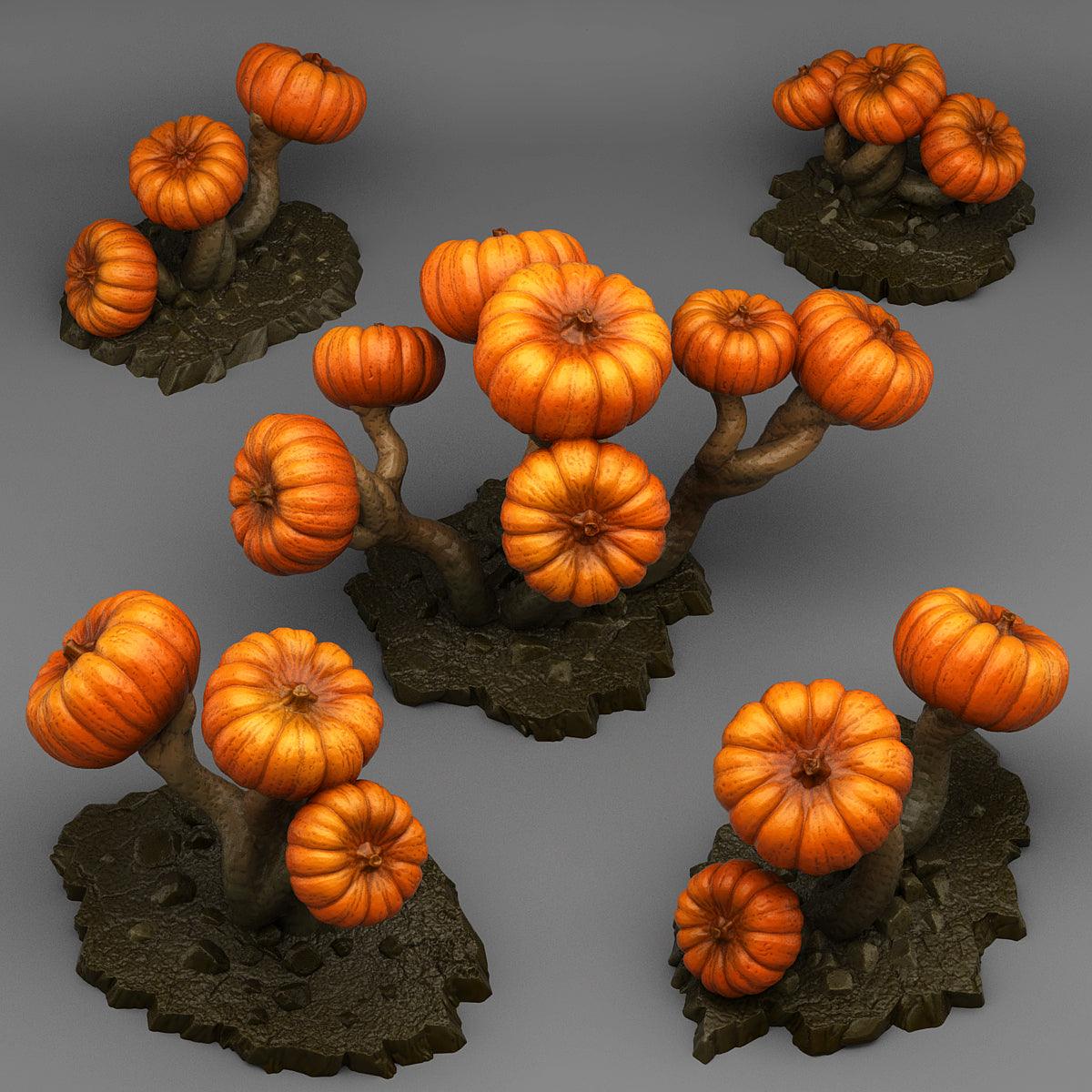 3D Printed Fantastic Plants and Rocks Dark Pumpkin Trees 28mm - 32mm D&D Wargaming (Online Only)