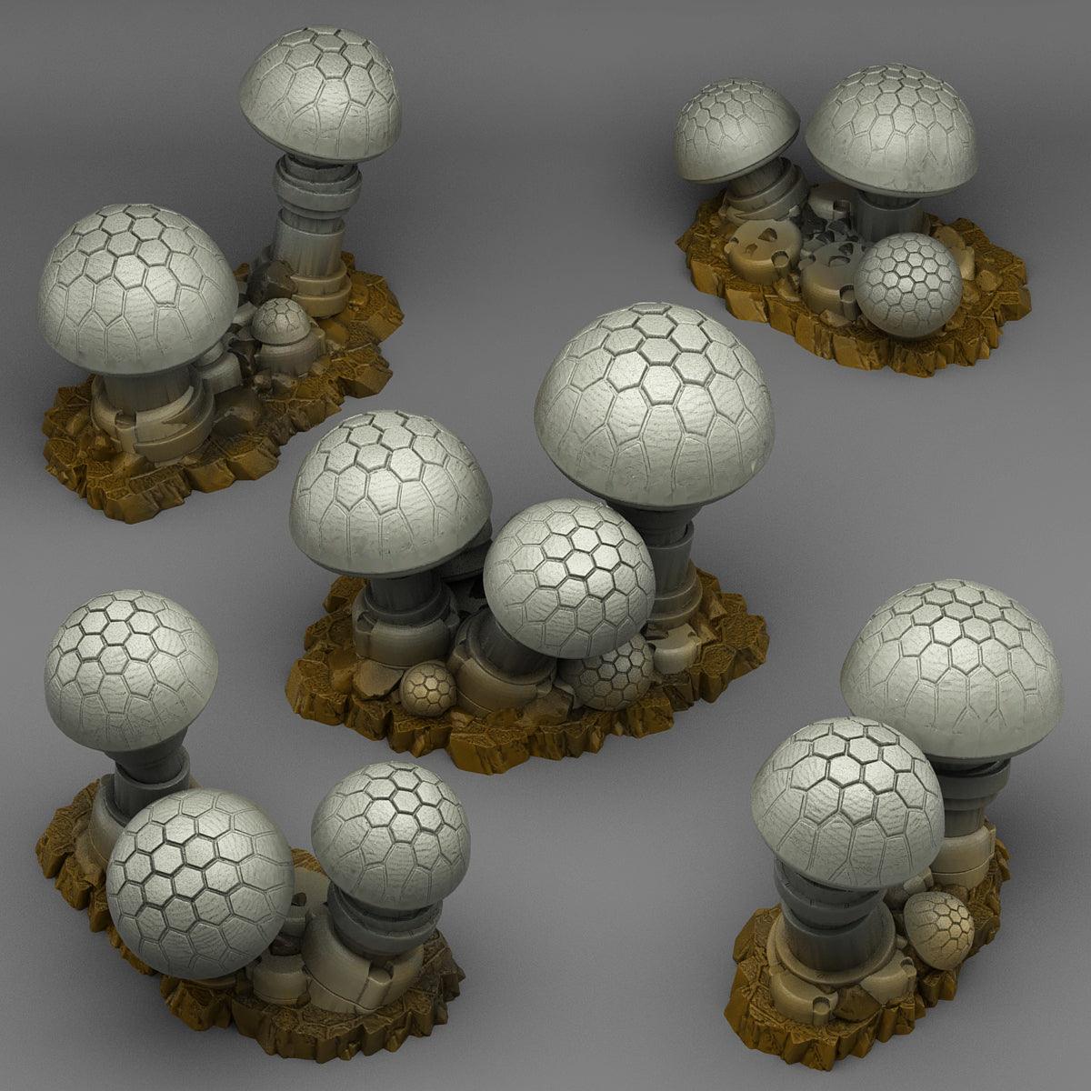 3D Printed Fantastic Plants and Rocks DATA SHROOMS 28mm - 32mm D&D Wargaming (Online Only)