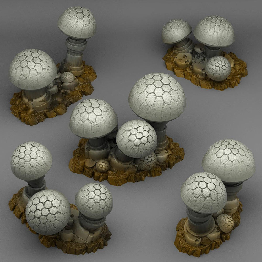 3D Printed Fantastic Plants and Rocks DATA SHROOMS 28mm - 32mm D&D Wargaming (Online Only)