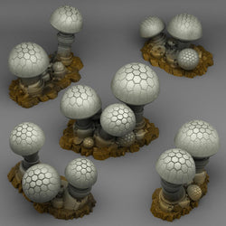 3D Printed Fantastic Plants and Rocks DATA SHROOMS 28mm - 32mm D&D Wargaming (Online Only)
