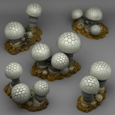 3D Printed Fantastic Plants and Rocks DATA SHROOMS 28mm - 32mm D&D Wargaming (Online Only)