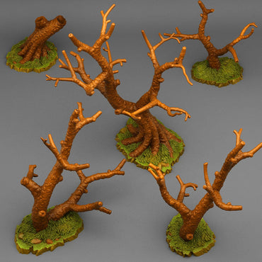 3D Printed Fantastic Plants and Rocks Dead Trees 28mm - 32mm D&D Wargaming (Online Only)