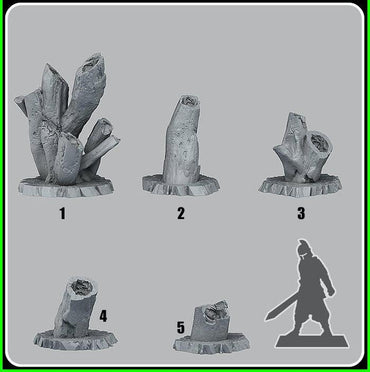 3D Printed Fantastic Plants and Rocks Dead Trunks 28mm - 32mm D&D Wargaming (Online Only)