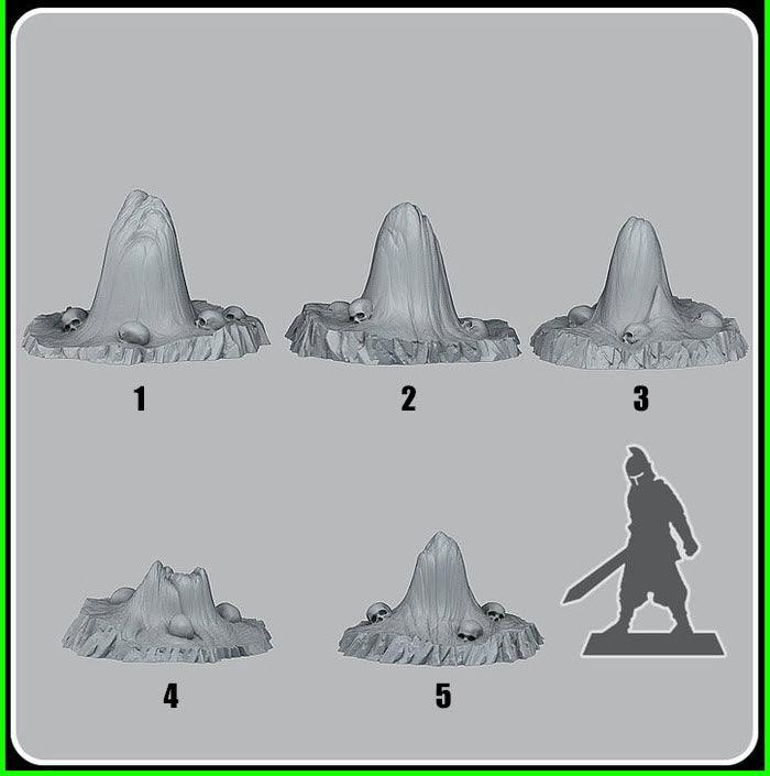 3D Printed Fantastic Plants and Rocks Deadly Lava Stones 28mm - 32mm D&D Wargaming (Online Only)