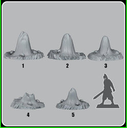 3D Printed Fantastic Plants and Rocks Deadly Lava Stones 28mm - 32mm D&D Wargaming (Online Only)