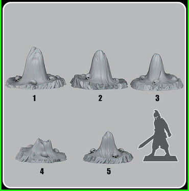 3D Printed Fantastic Plants and Rocks Deadly Lava Stones 28mm - 32mm D&D Wargaming (Online Only)