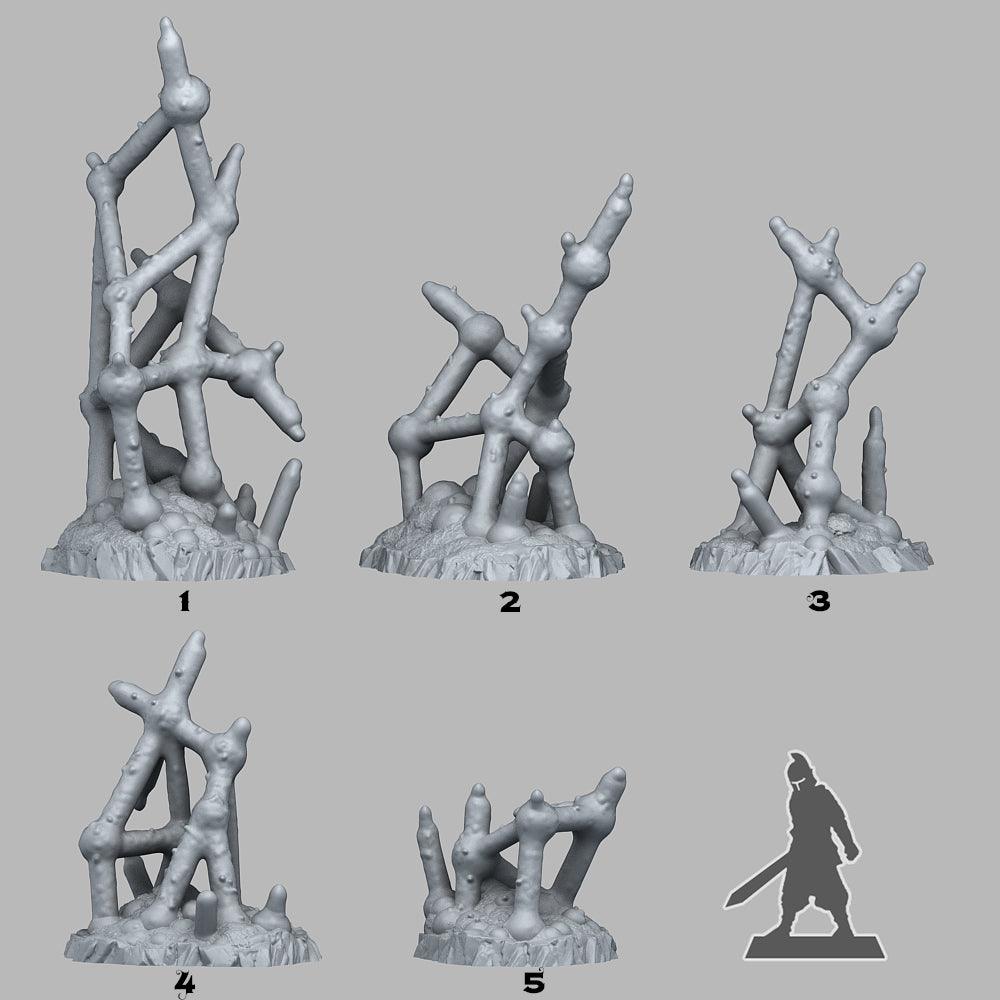 3D Printed Fantastic Plants and Rocks Deadly Molecule Plants 28mm - 32mm D&D Wargaming (Online Only)