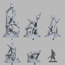 3D Printed Fantastic Plants and Rocks Deadly Molecule Plants 28mm - 32mm D&D Wargaming (Online Only)