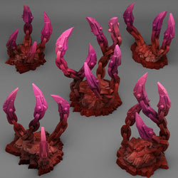 3D Printed Fantastic Plants and Rocks Demoniac Underdark Chains 28mm - 32mm D&D Wargaming (Online Only)