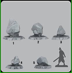 3D Printed Fantastic Plants and Rocks Demonic Basalt 28mm - 32mm D&D Wargaming (Online Only)