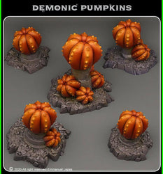 3D Printed Fantastic Plants and Rocks Demonic Pumpkins 28mm - 32mm D&D Wargaming (Online Only)