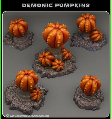 3D Printed Fantastic Plants and Rocks Demonic Pumpkins 28mm - 32mm D&D Wargaming (Online Only)