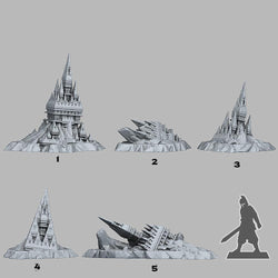 3D Printed Fantastic Plants and Rocks Desert Abandoned Temple 28mm - 32mm D&D Wargaming (Online Only)