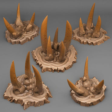 3D Printed Fantastic Plants and Rocks DESERT ORC STONES 28mm - 32mm D&D Wargaming (Online Only)