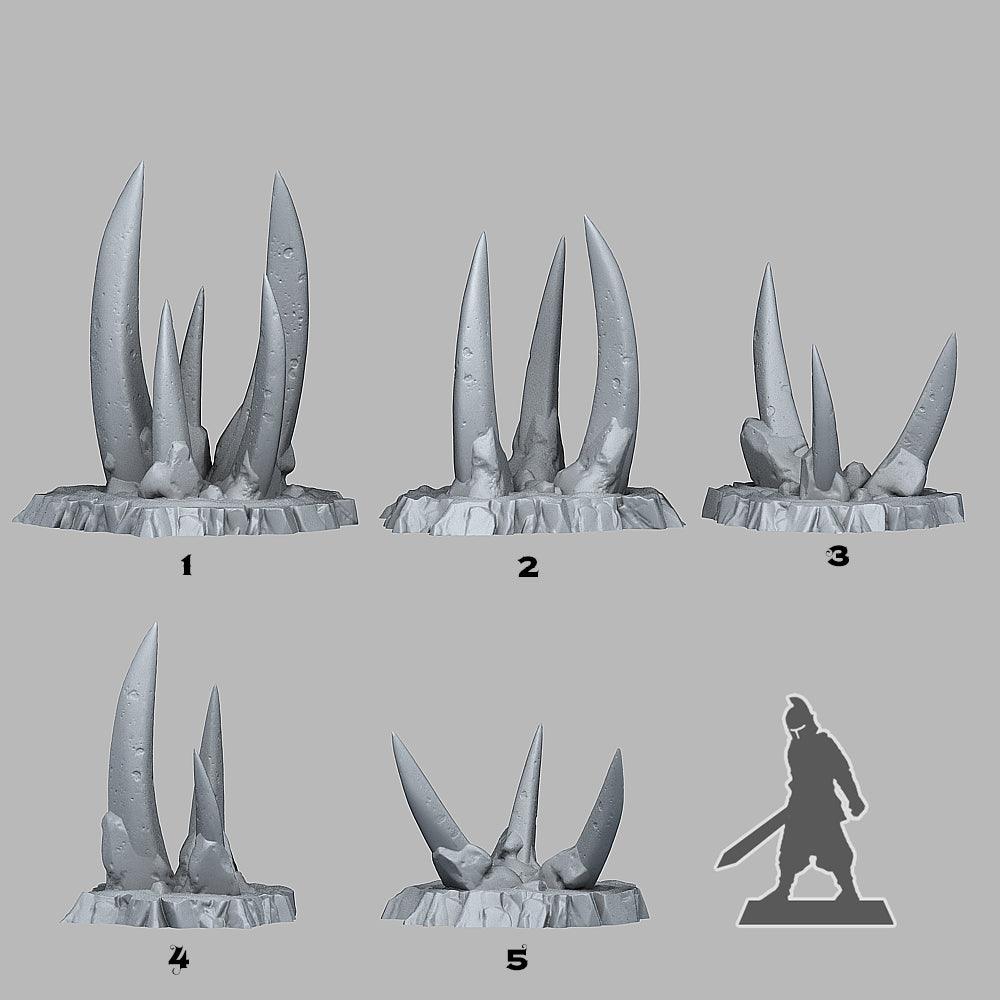 3D Printed Fantastic Plants and Rocks DESERT ORC STONES 28mm - 32mm D&D Wargaming (Online Only)