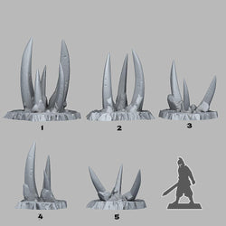 3D Printed Fantastic Plants and Rocks DESERT ORC STONES 28mm - 32mm D&D Wargaming (Online Only)