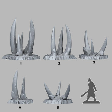 3D Printed Fantastic Plants and Rocks DESERT ORC STONES 28mm - 32mm D&D Wargaming (Online Only)