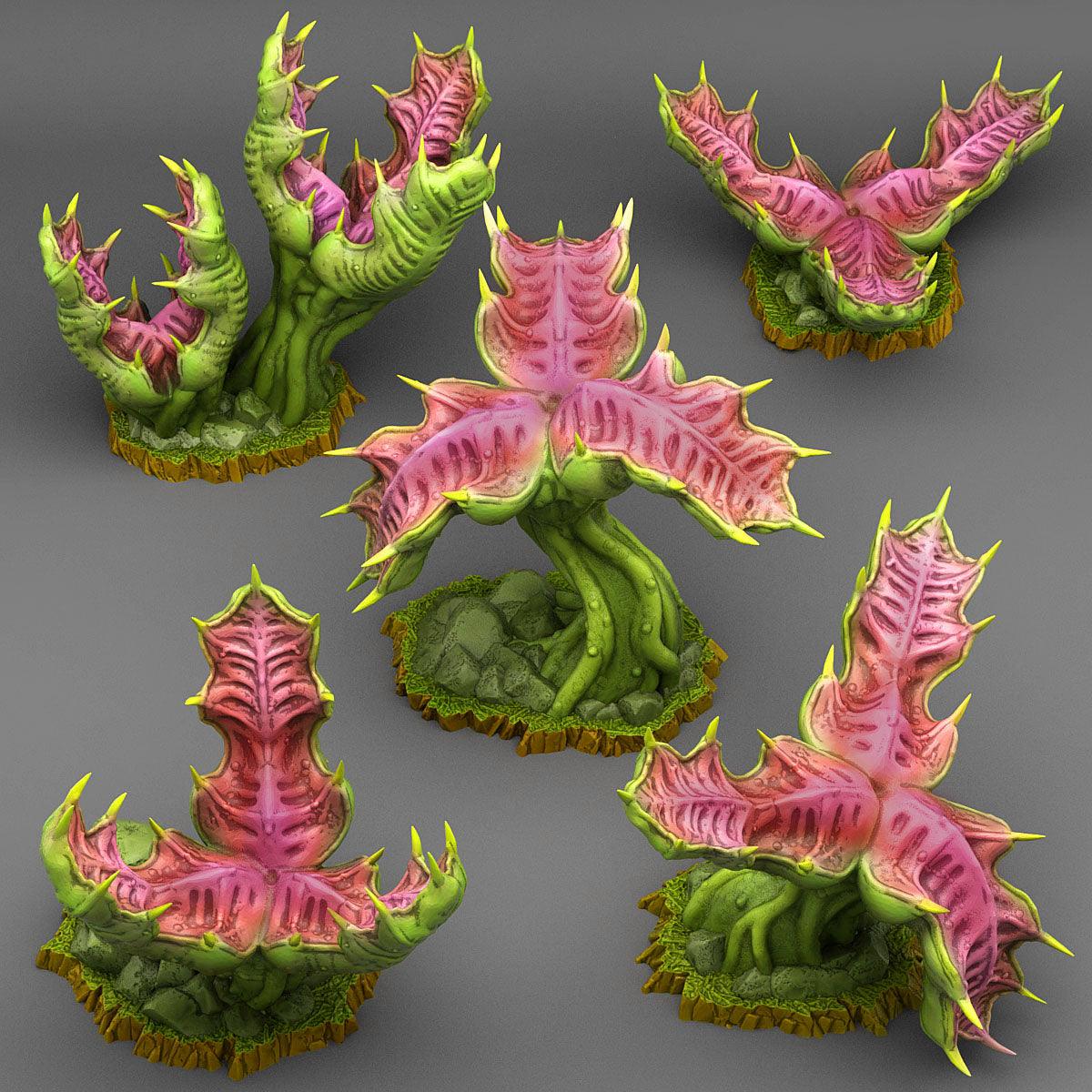 3D Printed Fantastic Plants and Rocks Dragontongue Mancatcher 28mm - 32mm D&D Wargaming (Online Only)