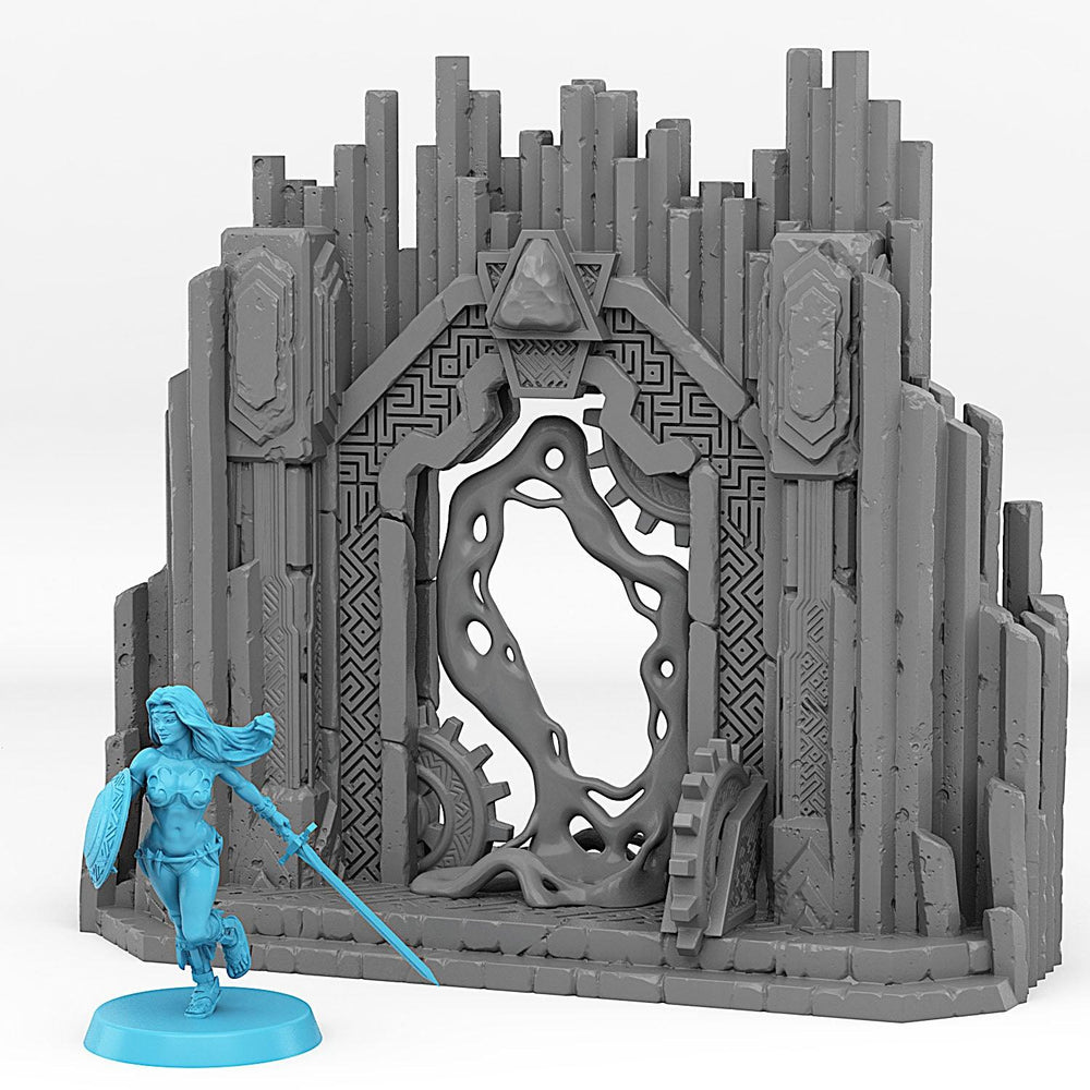 3D Printed Fantastic Plants and Rocks Dwarf Mine Portal With Its Lava Effect 28mm - 32mm D&D Wargaming (Online Only)