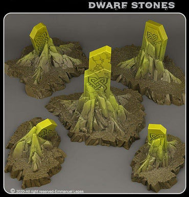 3D Printed Fantastic Plants and Rocks Dwarf Stones 28mm - 32mm D&D Wargaming (Online Only)