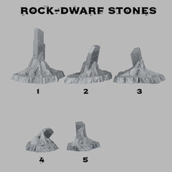 3D Printed Fantastic Plants and Rocks Dwarf Stones 28mm - 32mm D&D Wargaming (Online Only)