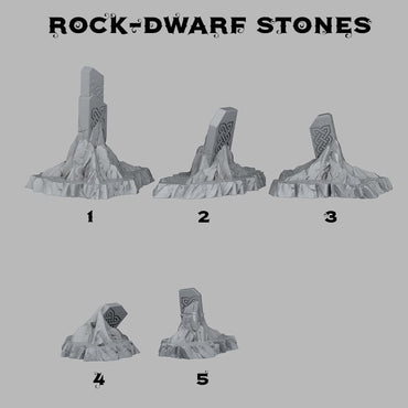 3D Printed Fantastic Plants and Rocks Dwarf Stones 28mm - 32mm D&D Wargaming (Online Only)