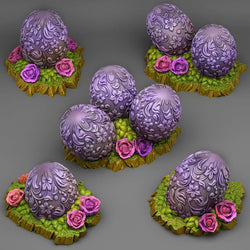 3D Printed Fantastic Plants and Rocks Eggs From Wonderlands 28mm - 32mm D&D Wargaming (Online Only)
