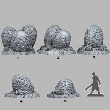 3D Printed Fantastic Plants and Rocks Eggs From Wonderlands 28mm - 32mm D&D Wargaming (Online Only)