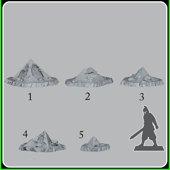 3D Printed Fantastic Plants and Rocks Egyptian Ruins 28mm - 32mm D&D Wargaming (Online Only)
