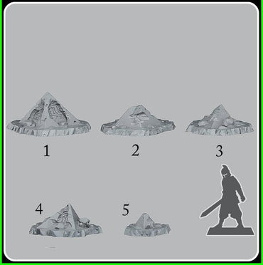 3D Printed Fantastic Plants and Rocks Egyptian Ruins 28mm - 32mm D&D Wargaming (Online Only)