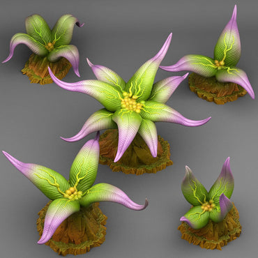 3D Printed Fantastic Plants and Rocks Elegant Poisonous Plants 28mm - 32mm D&D Wargaming (Online Only)