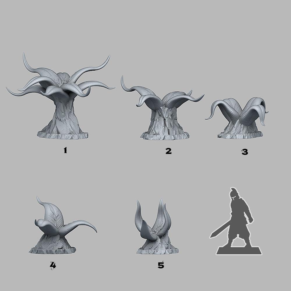 3D Printed Fantastic Plants and Rocks Elegant Poisonous Plants 28mm - 32mm D&D Wargaming (Online Only)