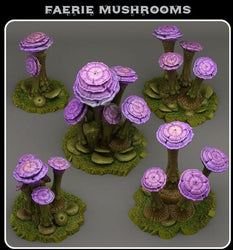 3D Printed Fantastic Plants and Rocks Faerie Mushrooms 28mm - 32mm D&D Wargaming (Online Only)