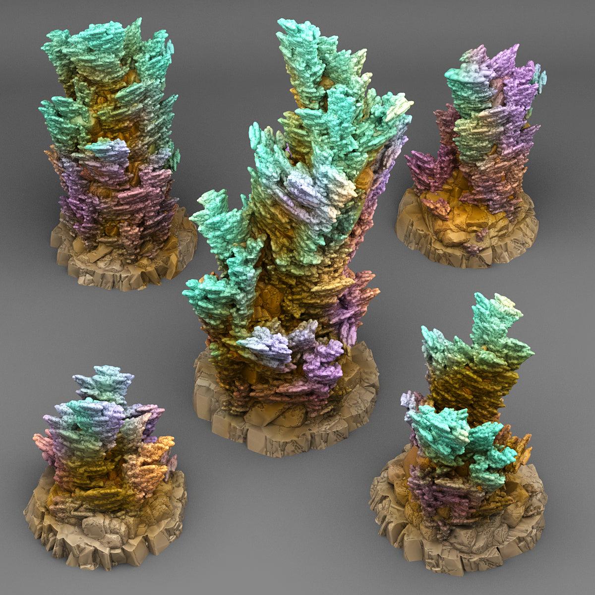 3D Printed Fantastic Plants and Rocks FAIRY KINGDOM CORAL 28mm - 32mm D&D Wargaming (Online Only)