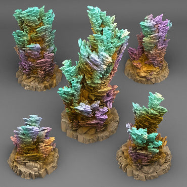 3D Printed Fantastic Plants and Rocks FAIRY KINGDOM CORAL 28mm - 32mm D&D Wargaming (Online Only)