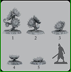 3D Printed Fantastic Plants and Rocks Fairy Sunflowers 28mm - 32mm D&D Wargaming (Online Only)