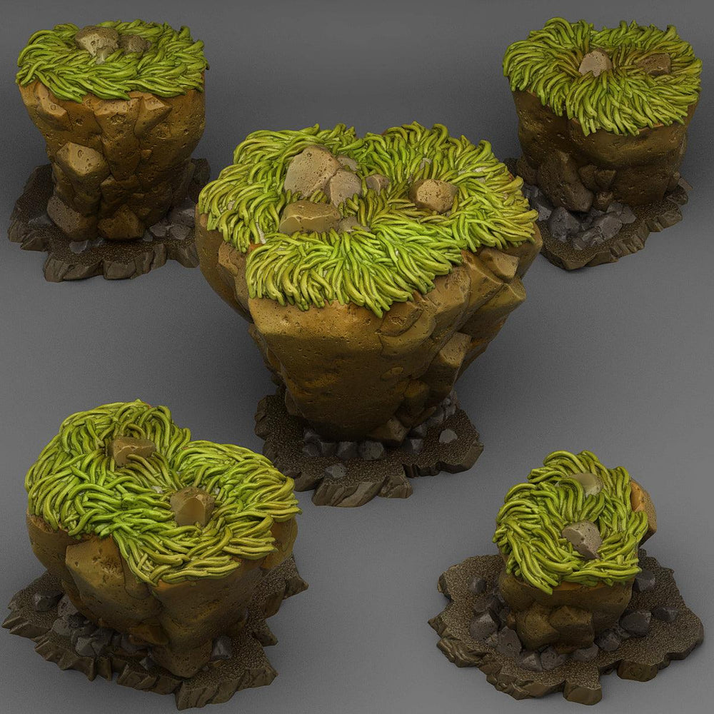 3D Printed Fantastic Plants and Rocks Fantasy Lost Rocks 28mm - 32mm D&D Wargaming (Online Only)