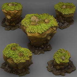 3D Printed Fantastic Plants and Rocks Fantasy Lost Rocks 28mm - 32mm D&D Wargaming (Online Only)