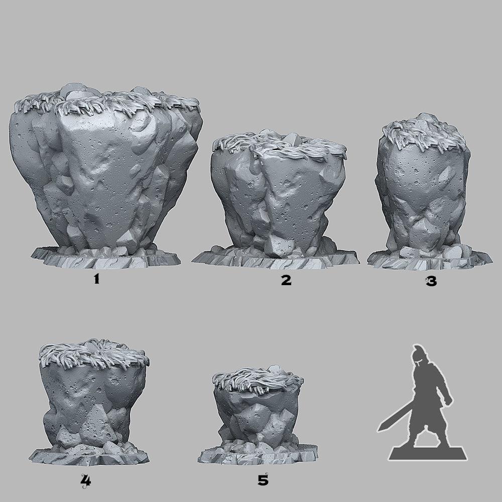 3D Printed Fantastic Plants and Rocks Fantasy Lost Rocks 28mm - 32mm D&D Wargaming (Online Only)