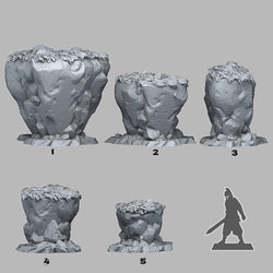 3D Printed Fantastic Plants and Rocks Fantasy Lost Rocks 28mm - 32mm D&D Wargaming (Online Only)