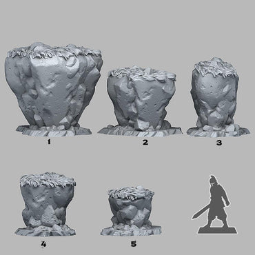 3D Printed Fantastic Plants and Rocks Fantasy Lost Rocks 28mm - 32mm D&D Wargaming (Online Only)