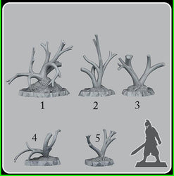3D Printed Fantastic Plants and Rocks Fantasy Trees 28mm - 32mm D&D Wargaming (Online Only)