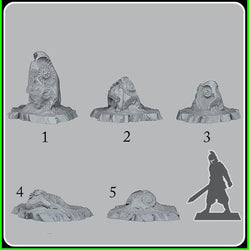 3D Printed Fantastic Plants and Rocks Fossil Rocks 28mm - 32mm D&D Wargaming (Online Only)