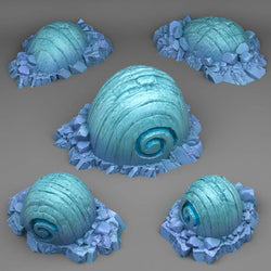 3D Printed Fantastic Plants and Rocks Fossilised Ice Snails 28mm - 32mm D&D Wargaming (Online Only)
