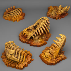 3D Printed Fantastic Plants and Rocks FOSSILIZED T-REX 28mm - 32mm D&D Wargaming (Online Only)
