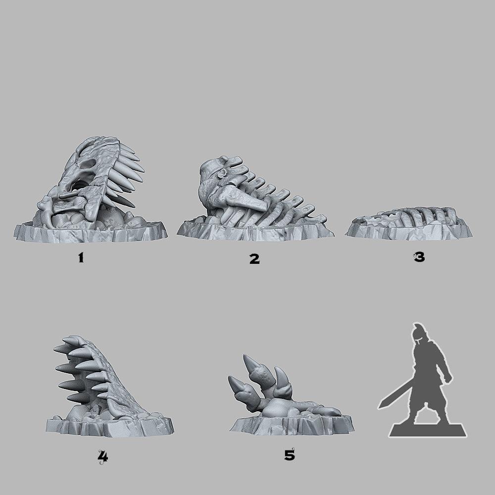 3D Printed Fantastic Plants and Rocks FOSSILIZED T-REX 28mm - 32mm D&D Wargaming (Online Only)