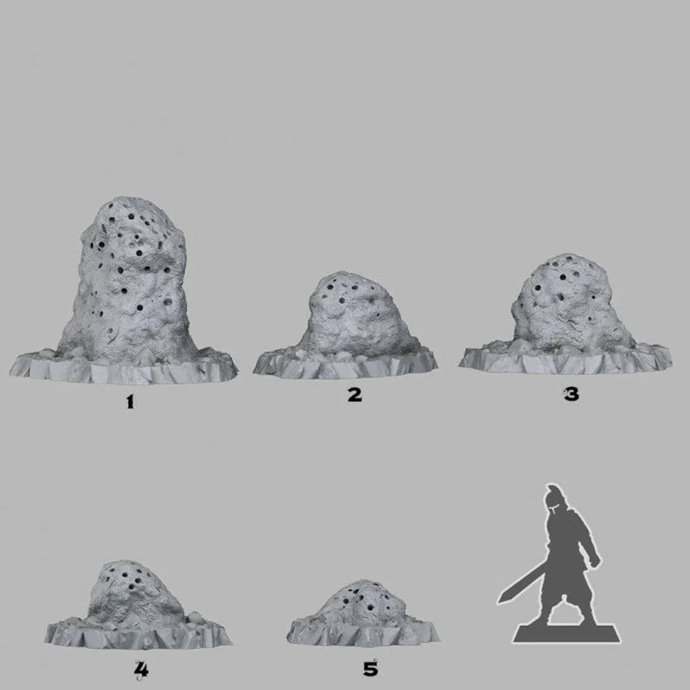 3D Printed Fantastic Plants and Rocks Giant Anthills 28mm - 32mm D&D Wargaming (Online Only)