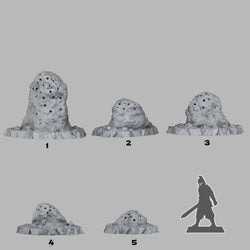 3D Printed Fantastic Plants and Rocks Giant Anthills 28mm - 32mm D&D Wargaming (Online Only)