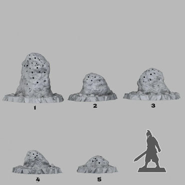 3D Printed Fantastic Plants and Rocks Giant Anthills 28mm - 32mm D&D Wargaming (Online Only)