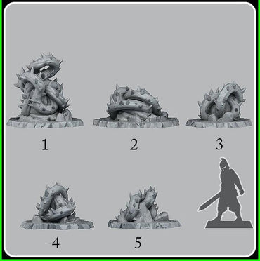 3D Printed Fantastic Plants and Rocks Giant Brambles 28mm - 32mm D&D Wargaming (Online Only)